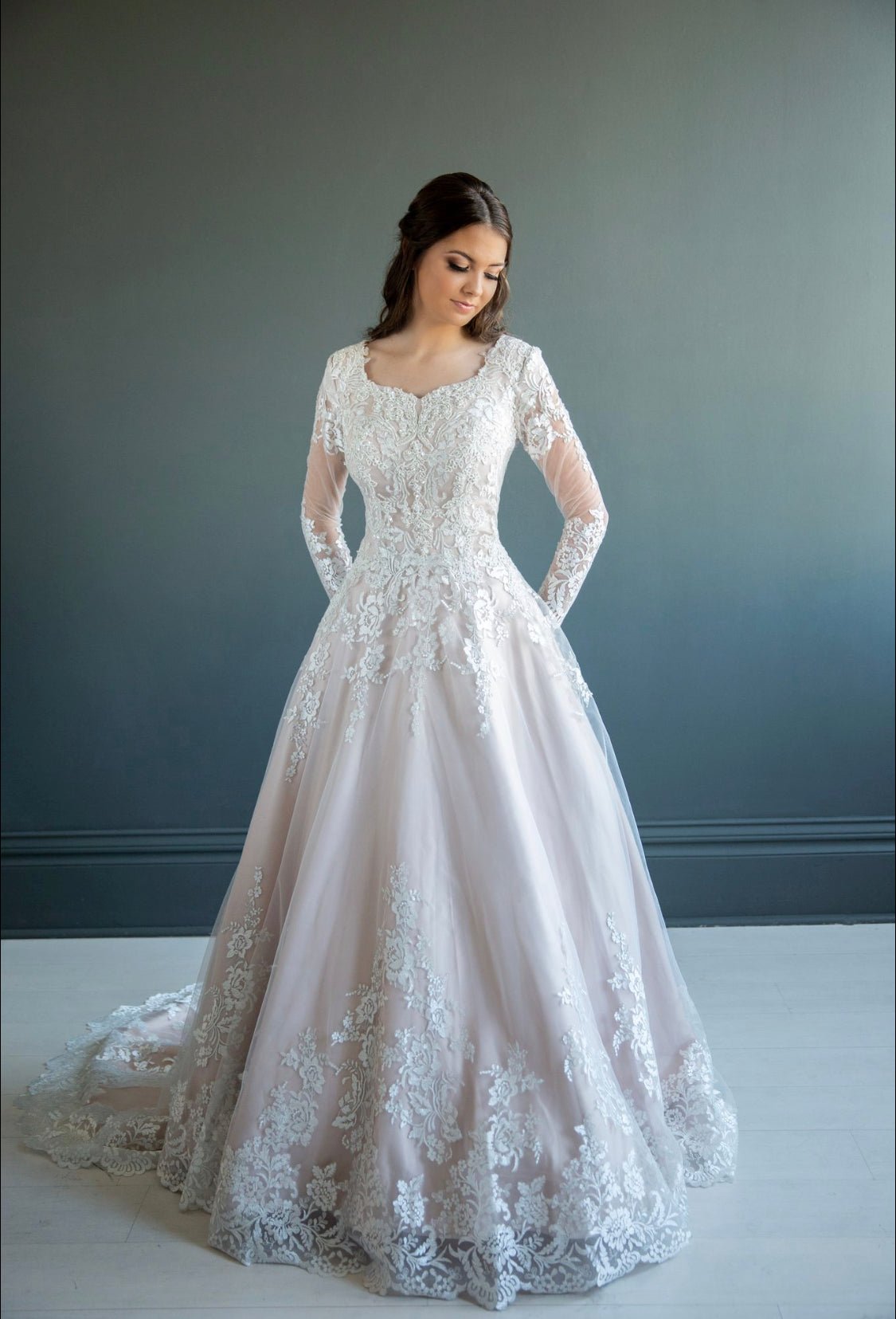 crystal lace wedding dresses