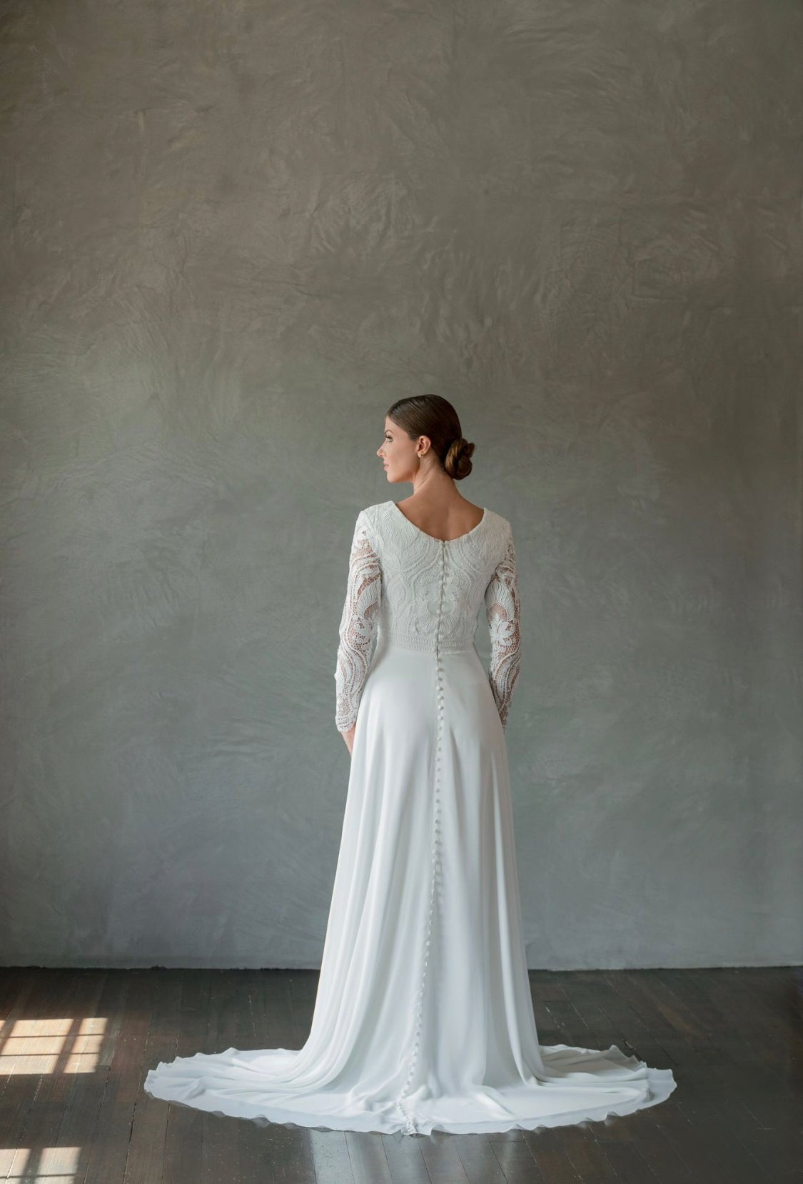 Modest wedding dress clearance shops near me